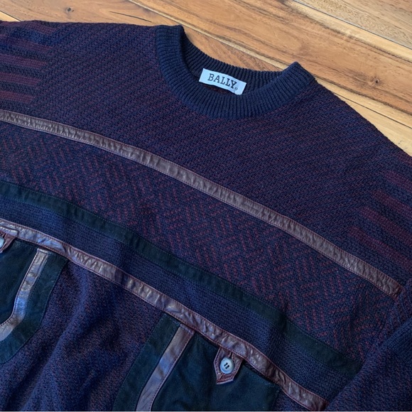 Bally Wool Herringbone Pocketed Sweater - Picture 3 of 6